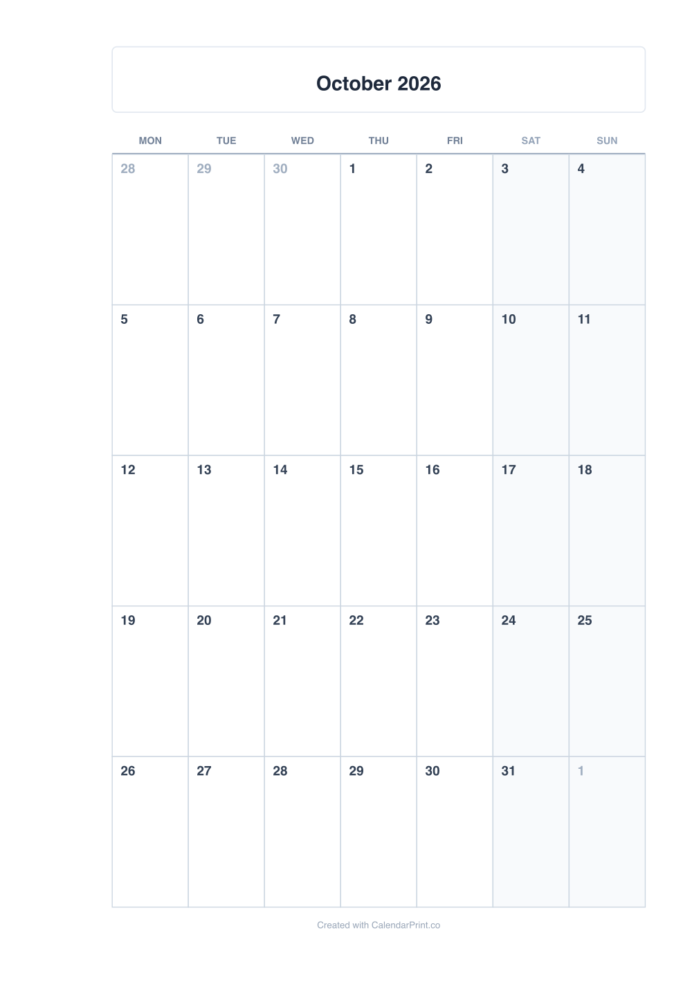 A5 Calendar preview
