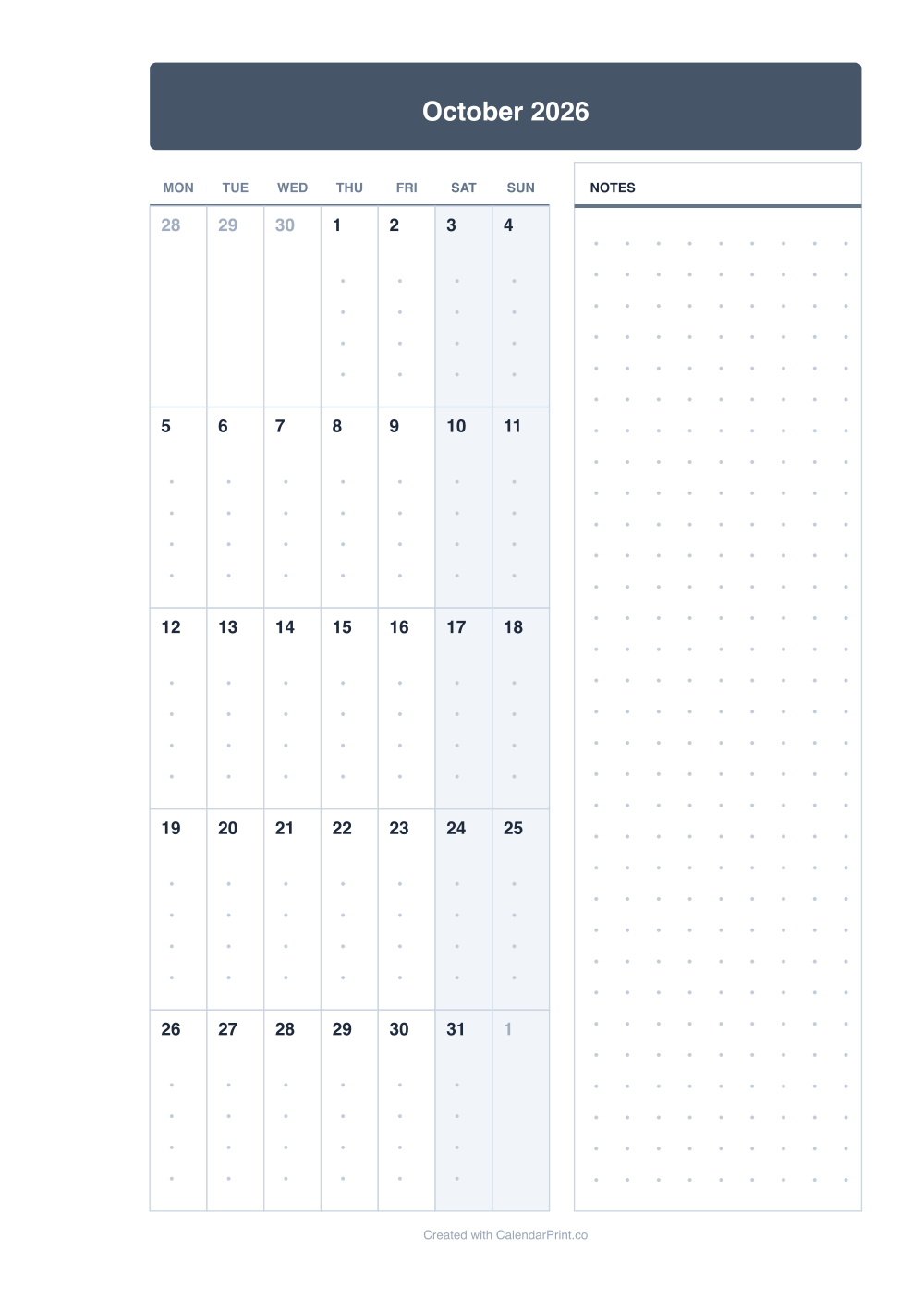 Bullet Journal Calendar preview