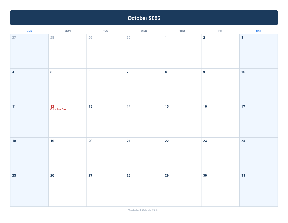 Letter Size Calendar preview