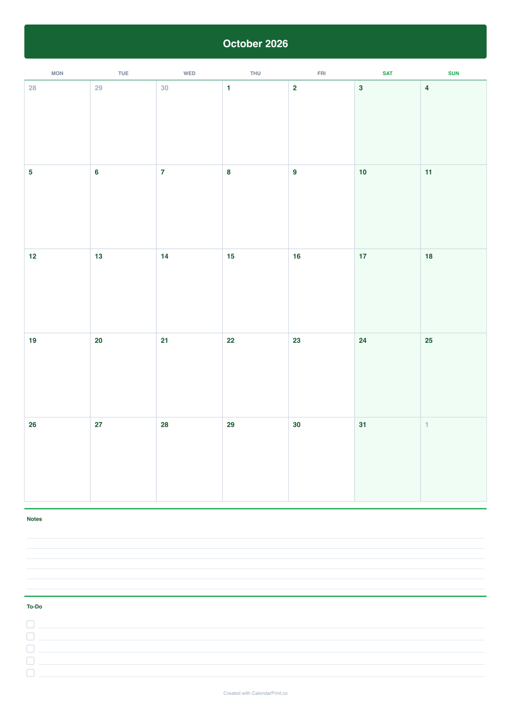 Portrait Calendar preview